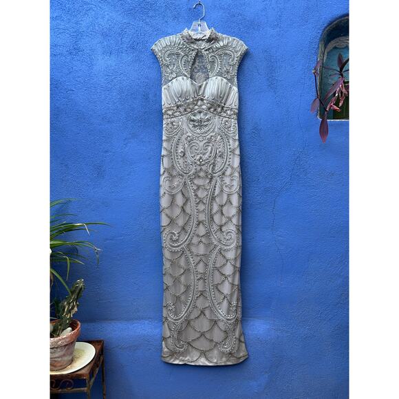 sue wong nocturne beaded and embroidered evening gown - Picture 1 of 6